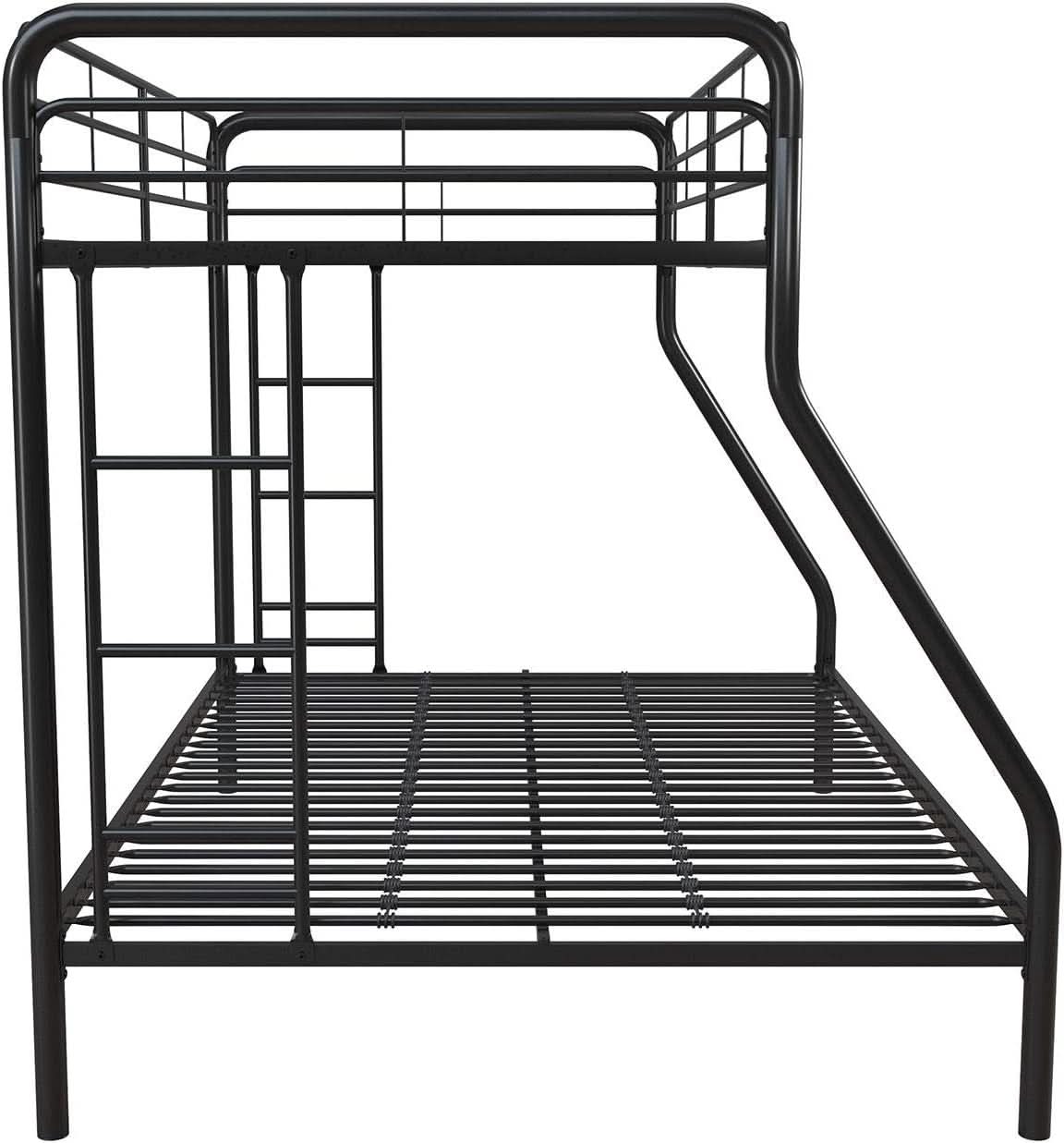 Dusty Metal Bunk Bed Frame Twin Over Full Black Finish