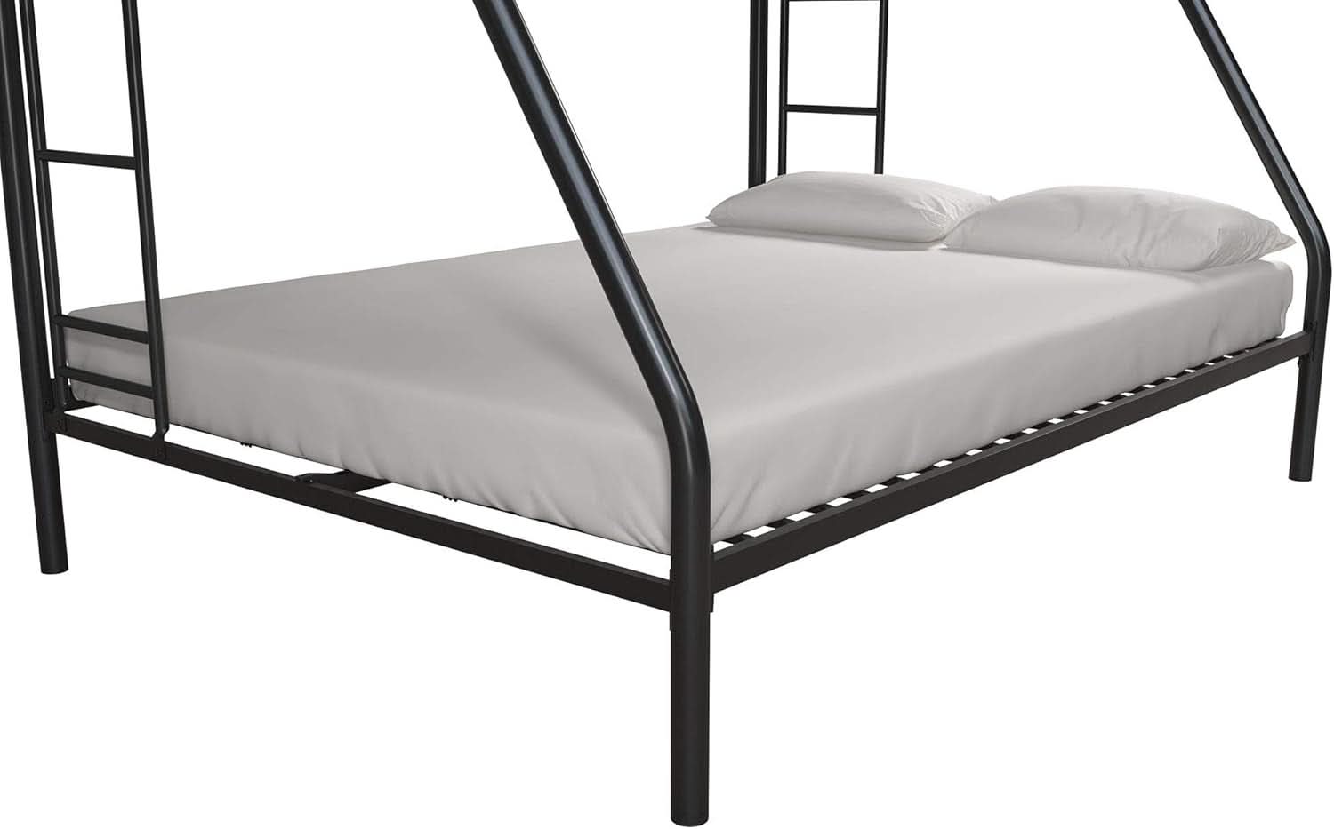 Dusty Metal Bunk Bed Frame Twin Over Full Black Finish