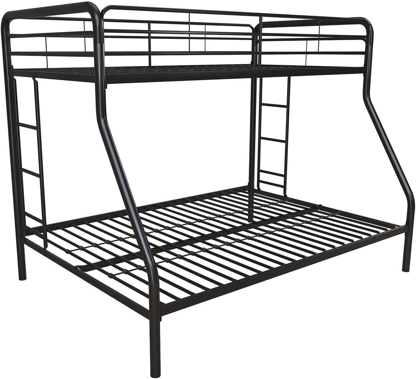 Dusty Metal Bunk Bed Frame Twin Over Full Black Finish