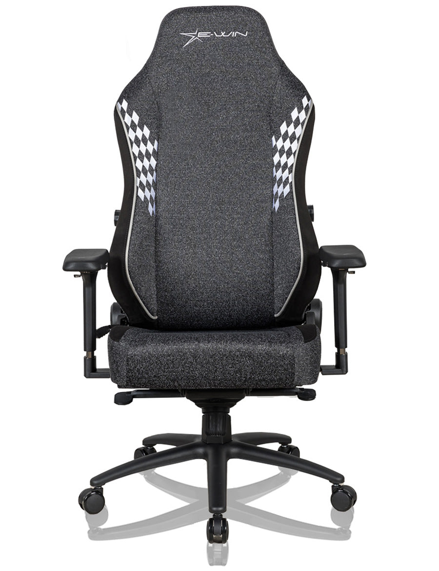 E-WIN Flash XL Size Upgraded Series Soft-Weave Fabric Ergonomic Computer Gaming Office Chair with Pillows-FLJ-XL-REV