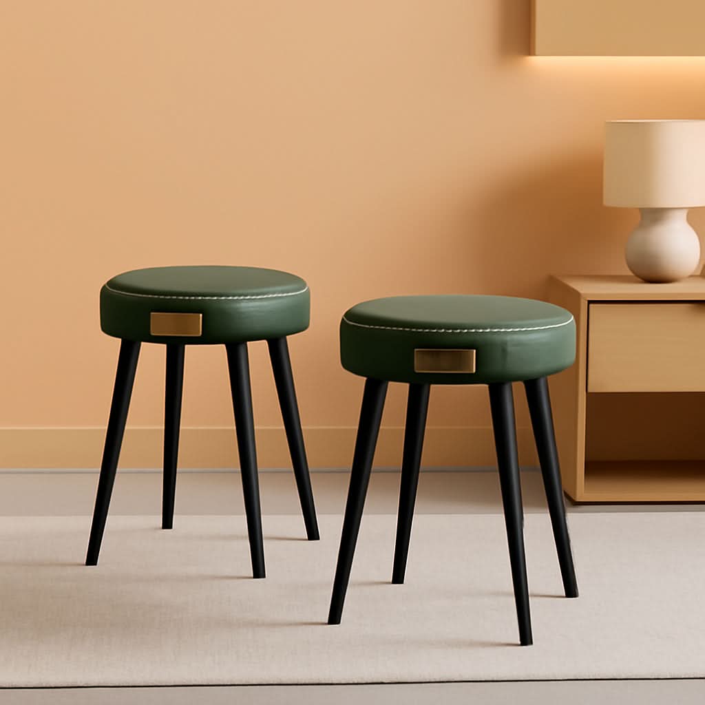 EKHO Forest Green Upholstered Dining Chairs Set Of 2 19 Inch Tall