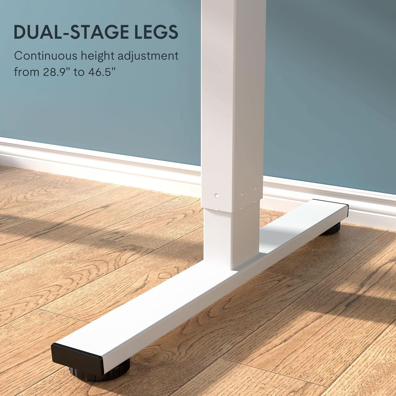 EN1 Electric Standing Desk 48x24 Inches White Frame