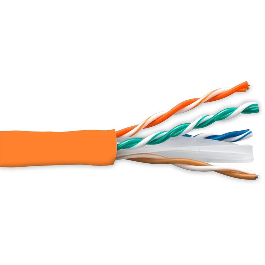 ENET CAT6 Orange Shielded Solid 1000FT Reel