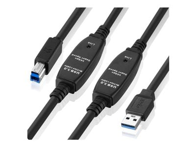 ENET - USB cable - USB Type A (M) to USB Type B (M) - USB 3.0 - 30 ft - black USB3.0MAMB-30F-ENC