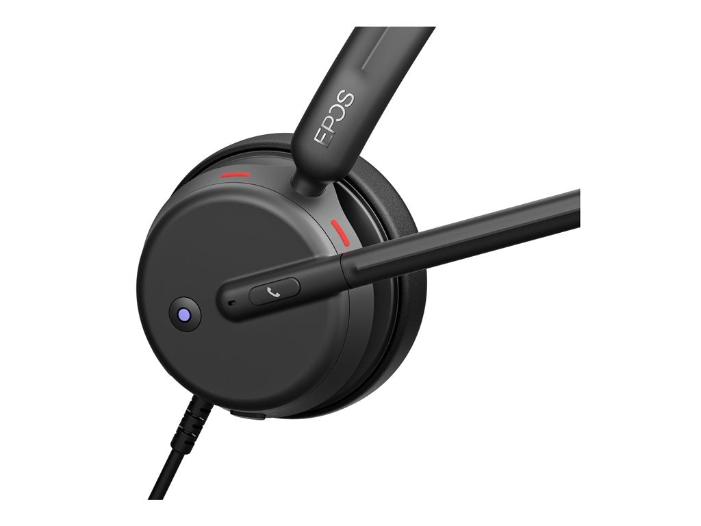 EPOS IMPACT 430t On-Ear Wired Headset USB-C USB-A Microsoft Teams Certified Black