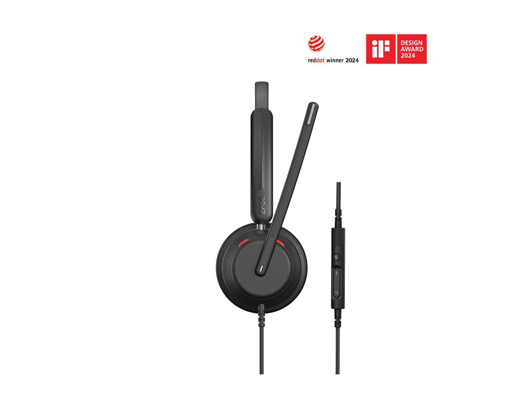 EPOS IMPACT 760T - Headset - on-ear - wired - USB-C - black - Certified for Microsoft Teams