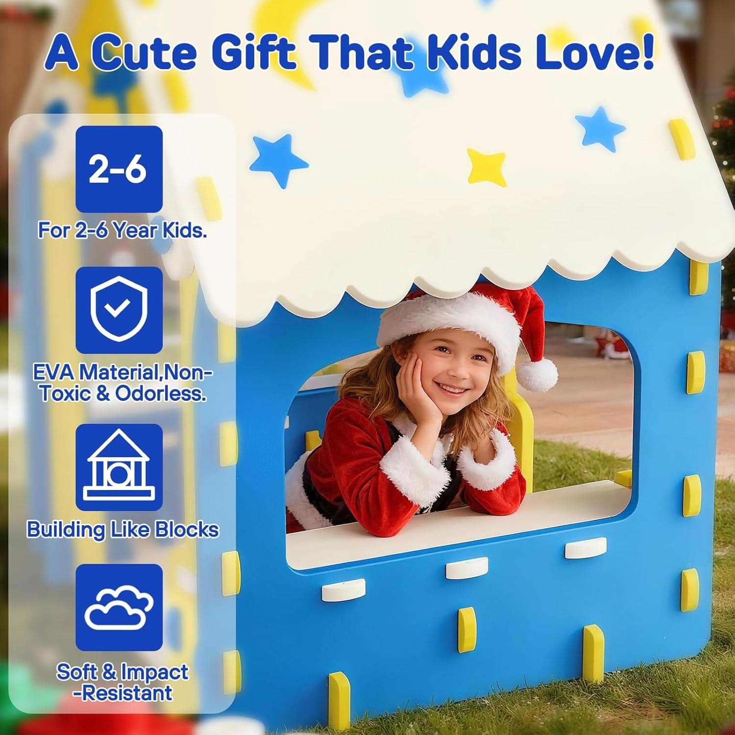 EVA Kids Indoor Playhouse Colorful Educational Fort