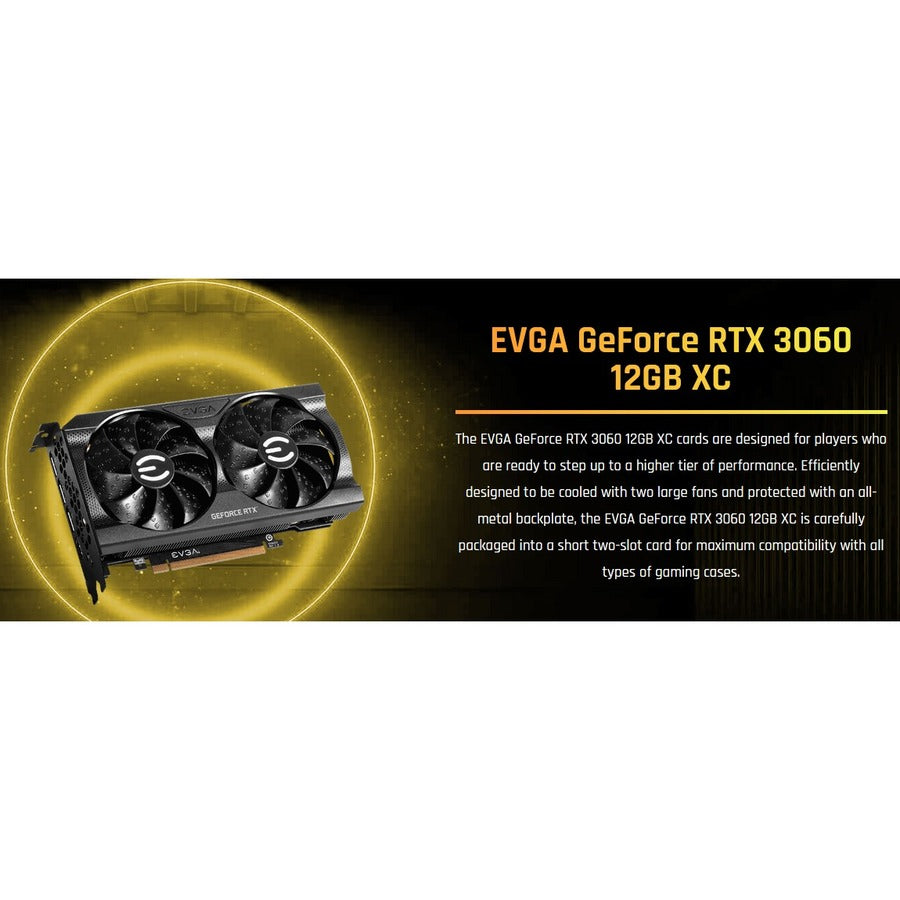 EVGA NVIDIA GeForce RTX 3060 XC Graphic Card - 12 GB GDDR6 12G-P5-3657-KR