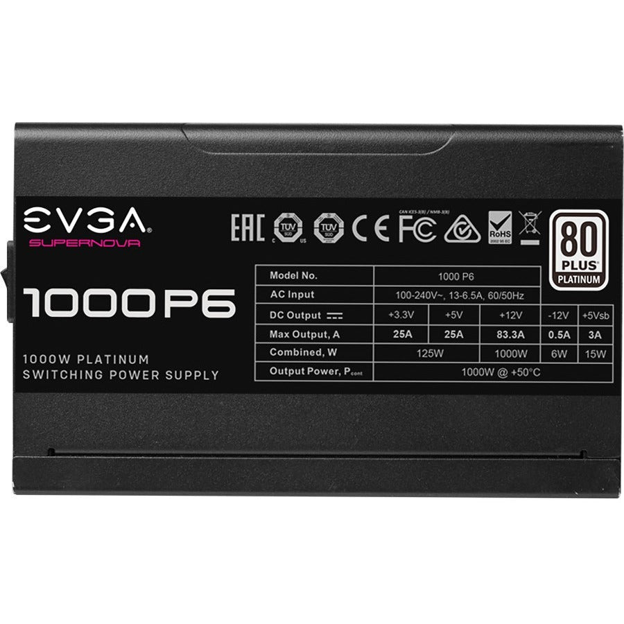 EVGA SuperNOVA 1000 P6 1000W Power Supply 220-P6-1000-X1