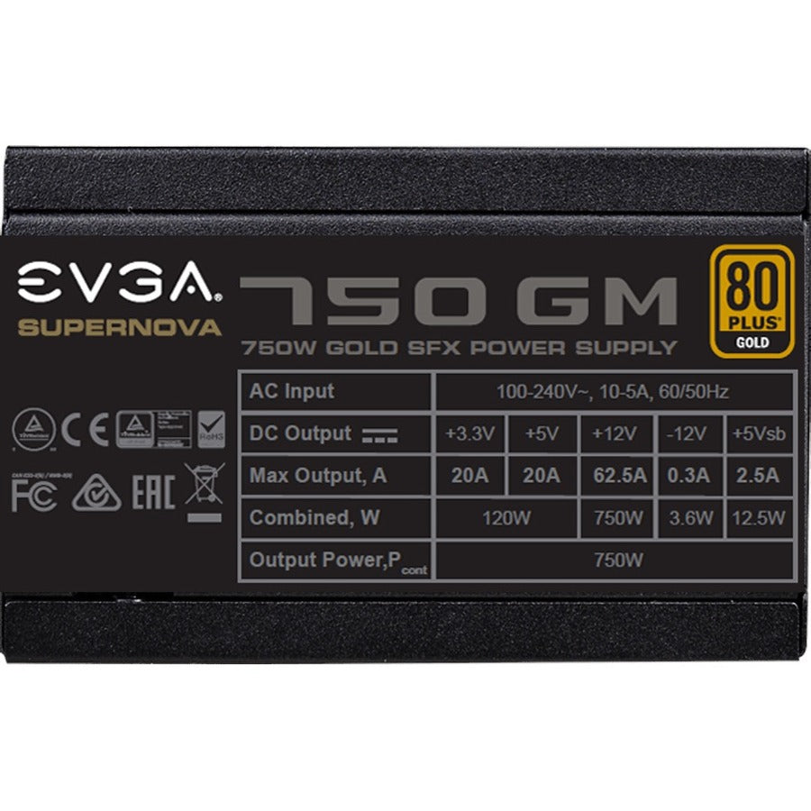EVGA SuperNOVA 750 GM Power Supply 123-GM-0750-X1