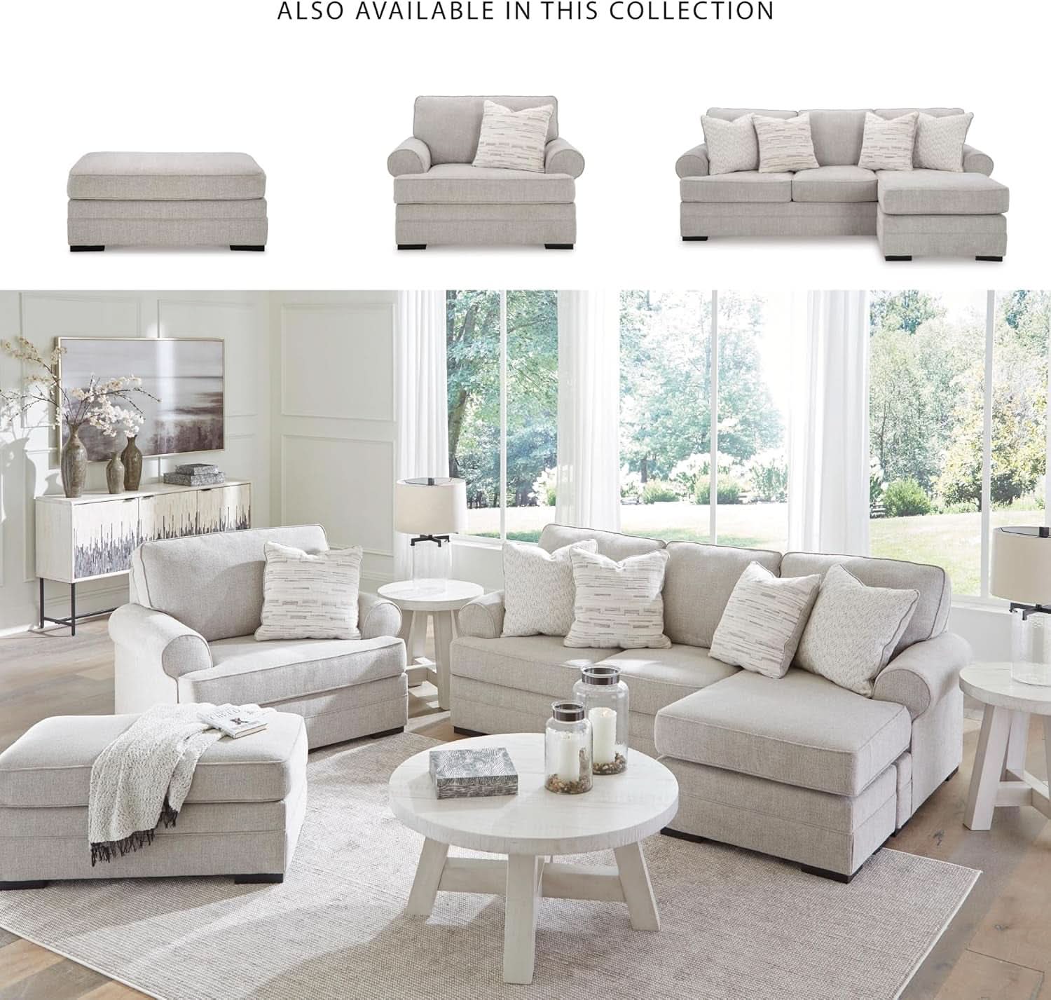 Eastonbridge Upholstered Rectangular Ottoman Light Gray