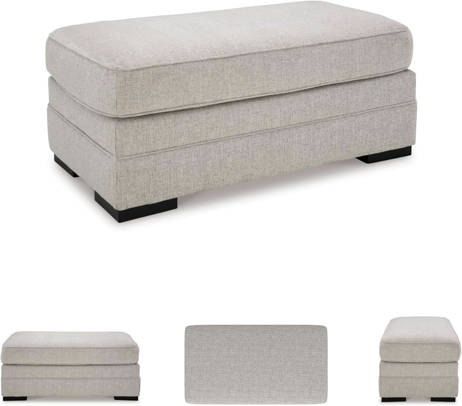 Eastonbridge Upholstered Rectangular Ottoman Light Gray