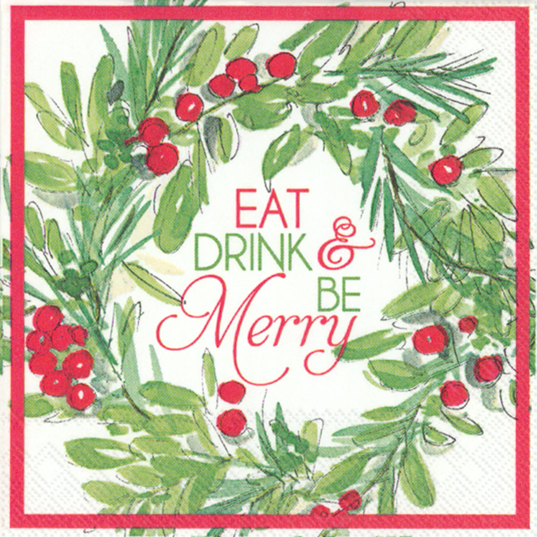 Eat Drink and Be Merry Cocktail Napkins