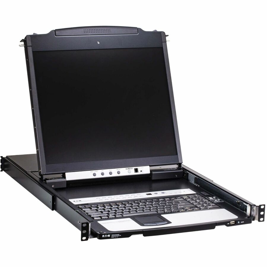 Eaton 16-Port Cat5 KVM over IP Switch - 19 in. LCD, 1 Remote or 1 Local User, 1U B064C-16-1-IP