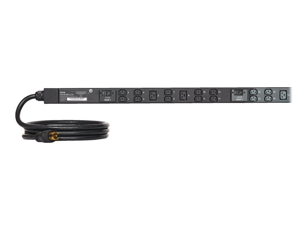 Eaton 8.6kW 200-240V 3-Phase IsoBreaker Managed PDU - Gigabit, 36 Outlets, L21-30P Input, PDU3EVSR1L2130