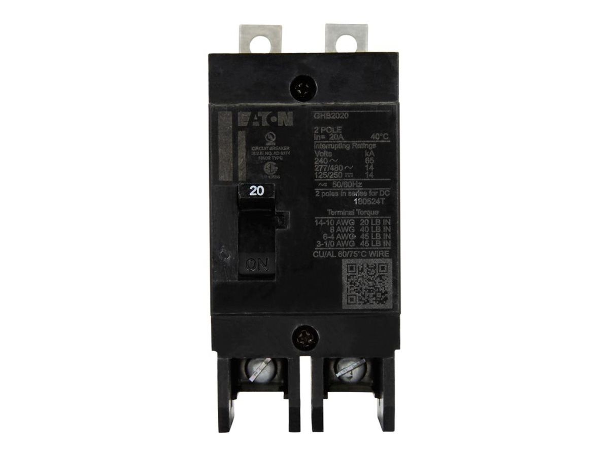 Eaton Series C - Automatic circuit breaker - G-frame, GHB, Complete breaker, fixed thermal, fixed magnetic trip type, two-pole GHB2020