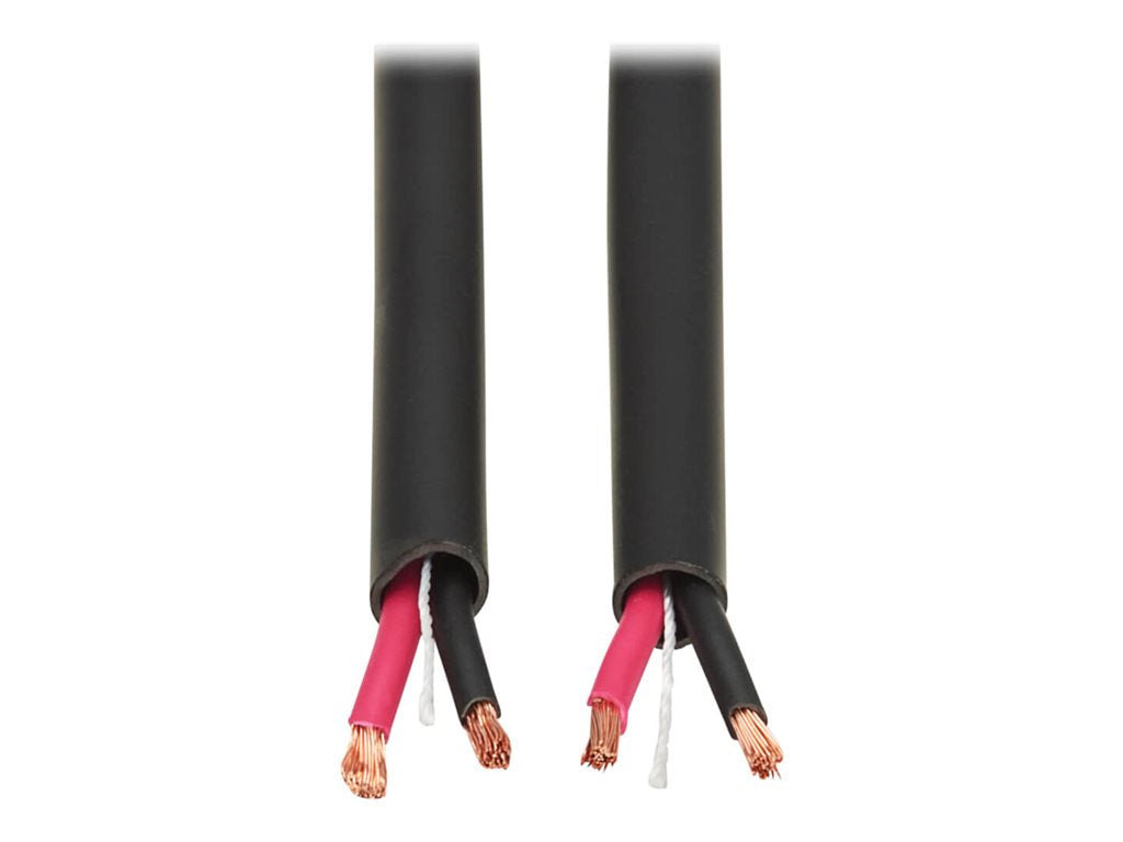 Eaton Tripp Lite Series 2-Conductor Bulk Speaker Wire Plenum and Riser Rated 16 AWG 250ft - Bulk speaker cable - 250 ft - black A240-002-16P