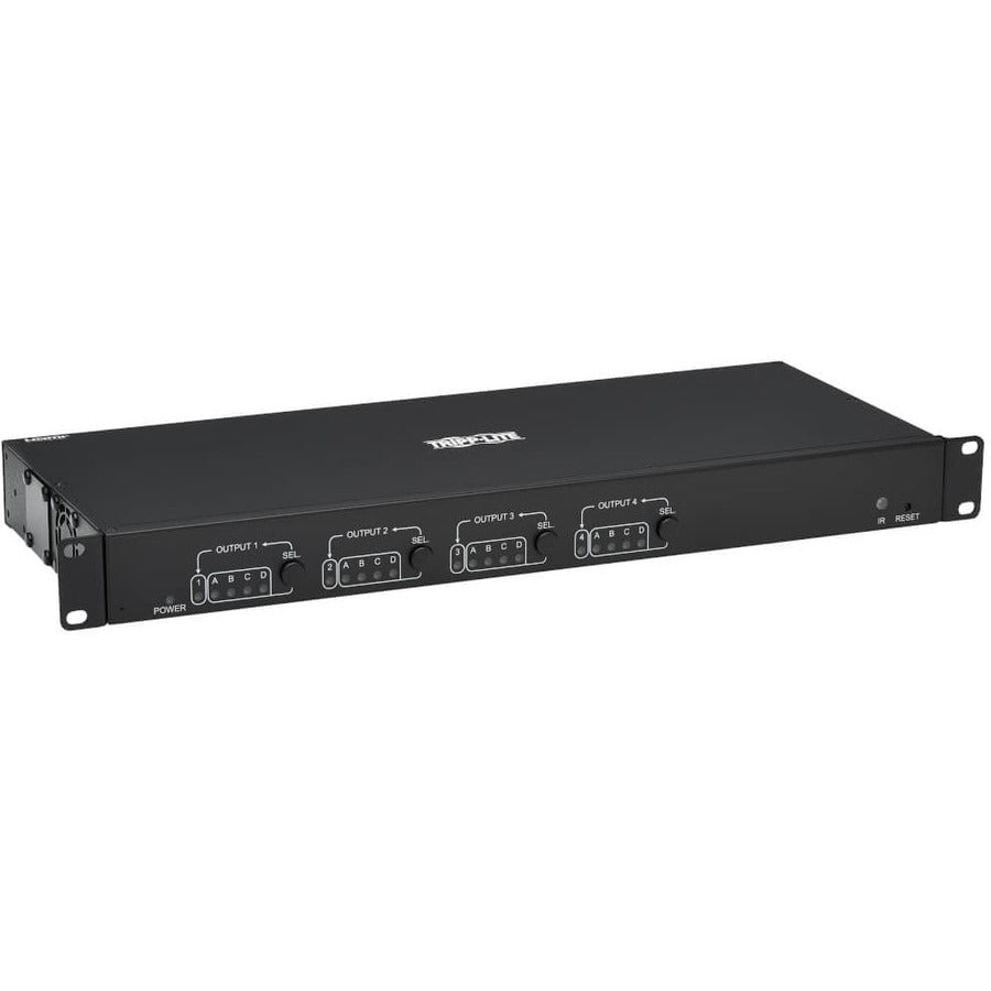 Eaton Tripp Lite Series 4x4 HDMI over Cat6 Matrix Switch Kit, Switch/4x Pigtail Receivers - 4K 60 Hz, HDR, 4:4:4, PoC, 230 ft. (70.1 m), TAA B127A-4X4-BH4PH
