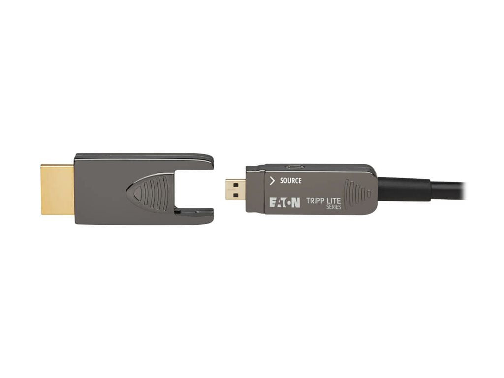 Eaton Tripp Lite Series 8K HDMI Fiber Active Optical Cable (AOC) - 8K UHD @ 60 Hz, HDR, Detachable Connector, M/M, Black, 30 P568FM-30M-8K6