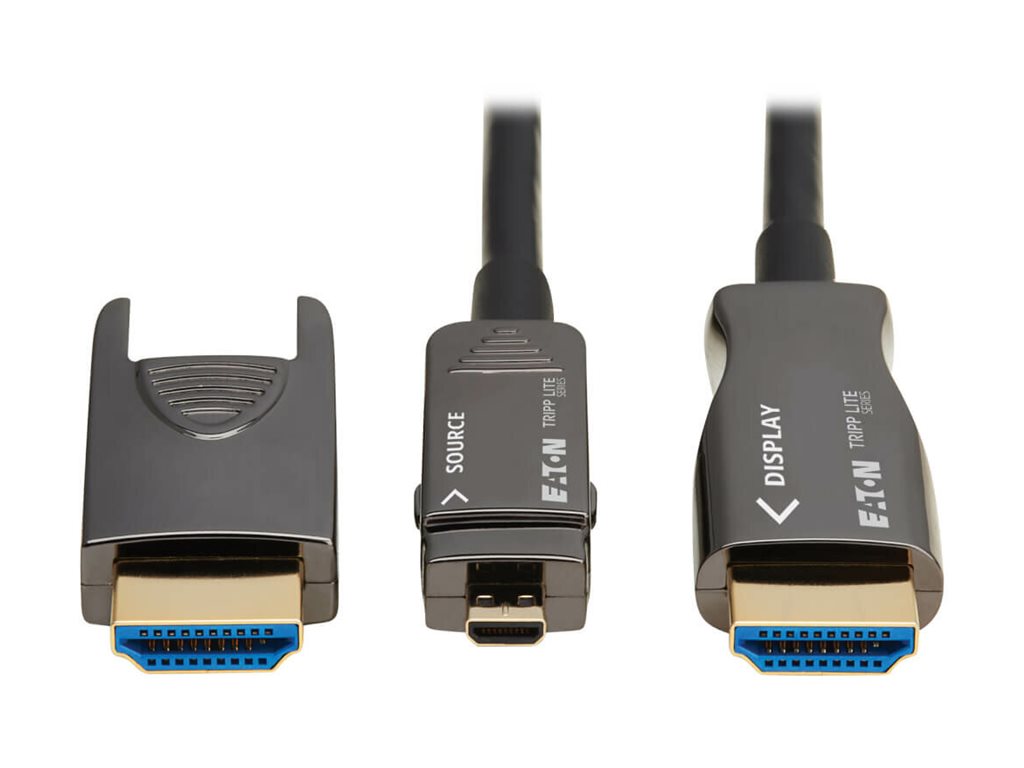 Eaton Tripp Lite Series 8K HDMI Fiber Active Optical Cable (AOC) - 8K UHD @ 60 Hz, HDR, Detachable Connector, M/M, Black, 30 P568FM-30M-8K6