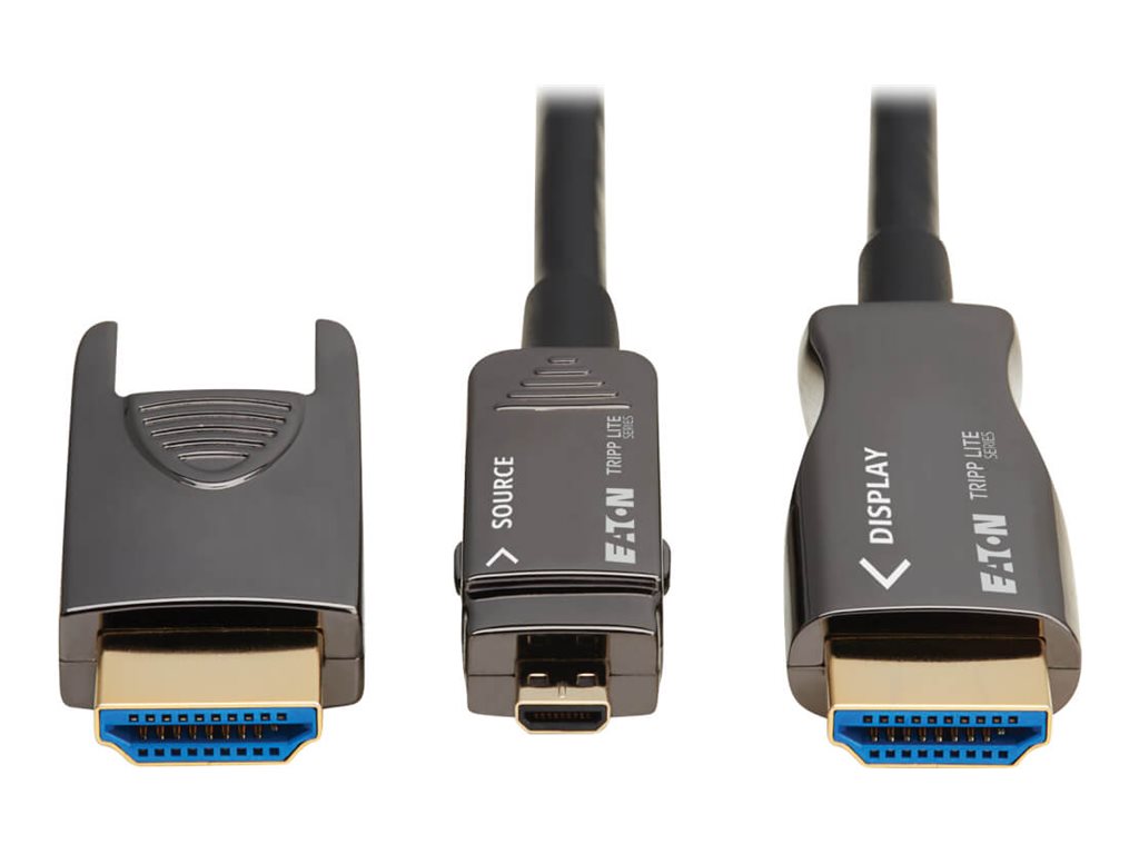 Eaton Tripp Lite Series 8K HDMI Fiber Active Optical Cable (AOC) - 8K UHD @ 60 Hz, HDR, Detachable Connector, M/M, Black, 30 P568FM-30M-8K6
