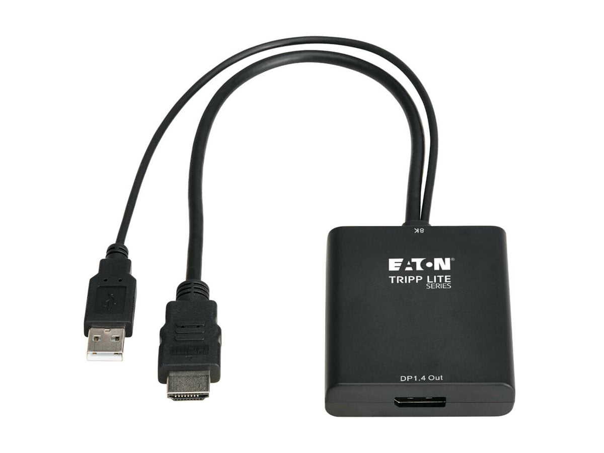 Eaton Tripp Lite Series 8K HDMI to DisplayPort Active Converter M/F with USB Power 1ft 0.3 m - Adapter cable - HDMI male to DisplayPort P130-06N-DP-8K