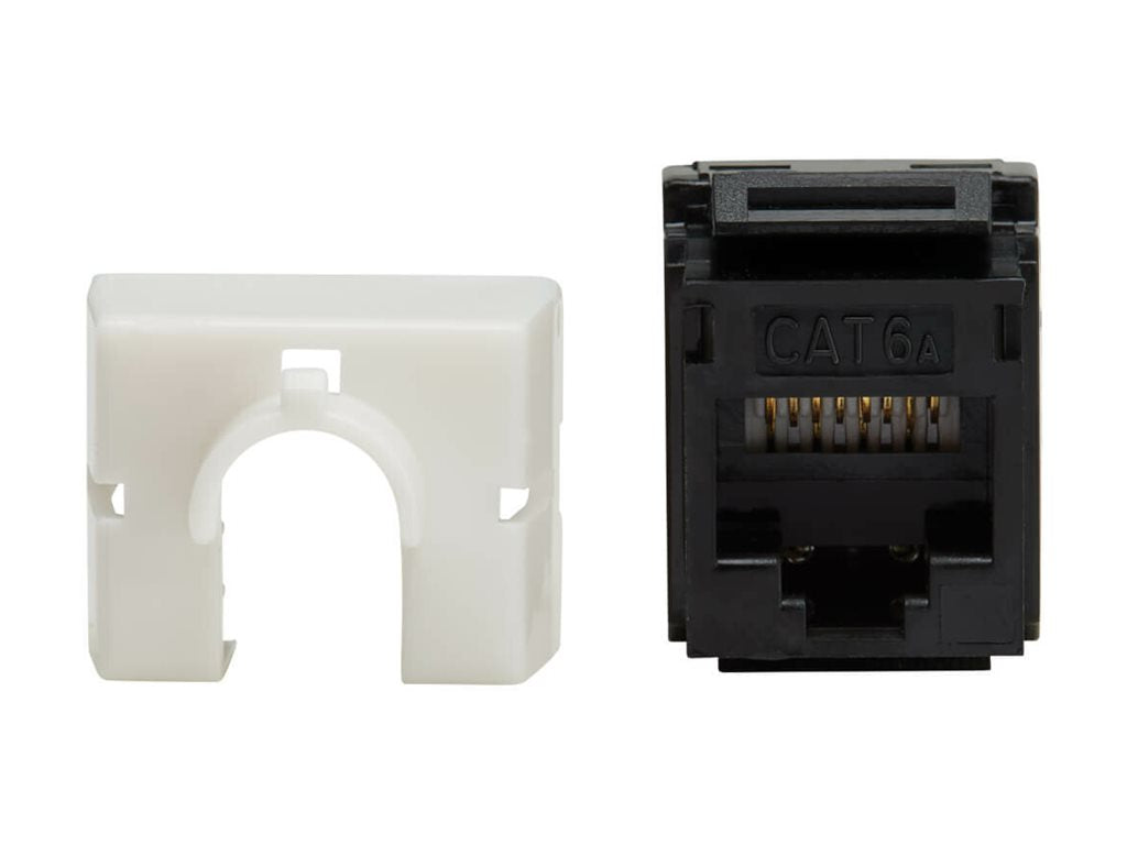 Eaton Tripp Lite Series Cat6 Keystone Jack - 4PPoE Compliant, 110/Krone, 568A/B, RJ45 Ethernet, Black, TAA - Modular insert - N238-001-BK-6A