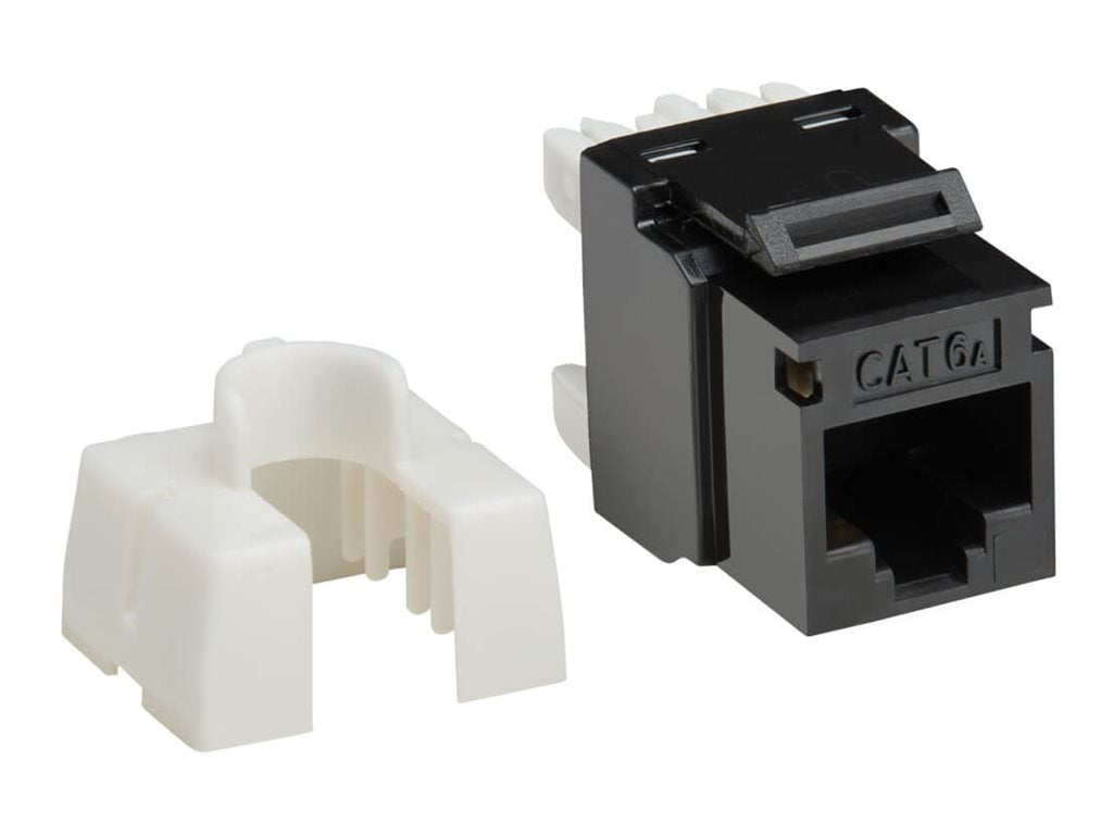 Eaton Tripp Lite Series Cat6 Keystone Jacks, 10 Pack - 4PPoE Compliant, 110/Krone, 568A/B, RJ45 Ethernet, Black, TAA - Modular N238-010-BK-6A