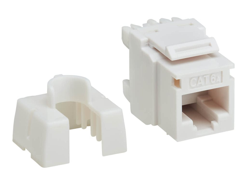 Eaton Tripp Lite Series Cat6 Keystone Jacks, 10 Pack - 4PPoE Compliant, 110/Krone, 568A/B, RJ45 Ethernet, White, TAA - Modular N238-010-WH-6A