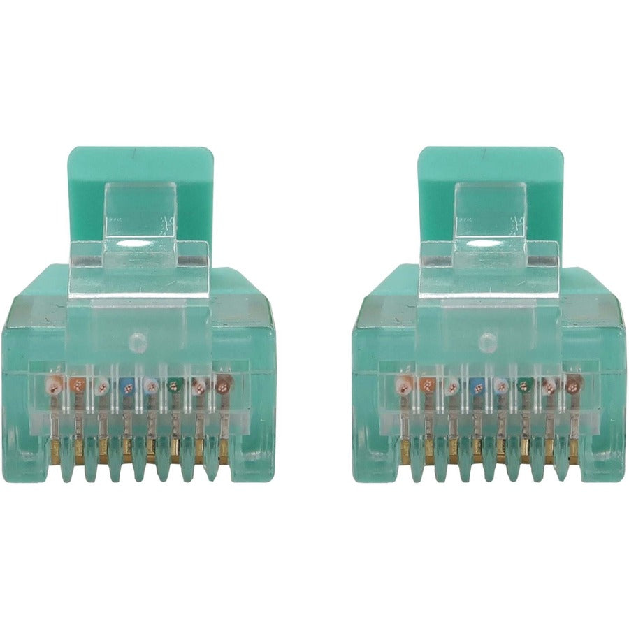 Eaton Tripp Lite Series Cat6a 10G Snagless Molded Slim UTP Ethernet Cable (RJ45 M/M), PoE, Aqua, 7 ft. (2.1 m) N261-S07-AQ