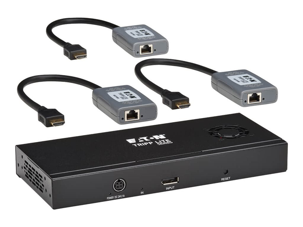 Eaton Tripp Lite Series DisplayPort to HDMI 3-Port Multi-Monitor Splitter/Extender Kit 8K/4K 60Hz DP 1.4 TAA - Video/audio extender B156E-003-H8K-K