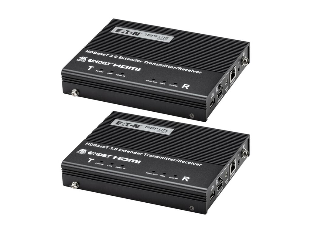 Eaton Tripp Lite Series HDBaseT 3.0 Transmitter and Receiver Kit, HDMI 4K 60 Hz (4:4:4), RS-232, IR Control, Up to 328 ft. (100 BHDBT3-TRX2