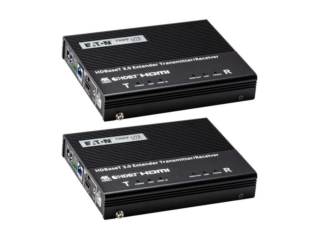 Eaton Tripp Lite Series HDBaseT 3.0 Transmitter and Receiver Kit, HDMI 4K 60 Hz (4:4:4), RS-232, IR Control, Up to 328 ft. (100 BHDBT3-TRX2