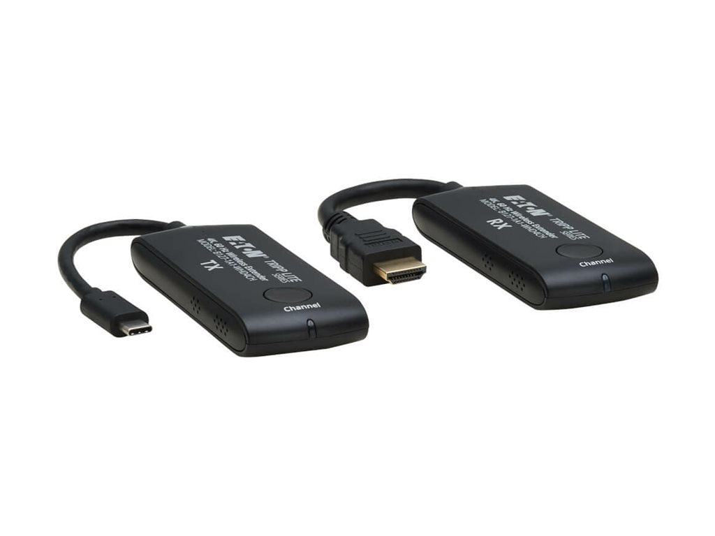 Eaton Tripp Lite Series HDMI over Wireless Extender Kit, USB Type-C Mini Transmitter and HDMI Mini Receiver, 4K 60Hz, 65ft (20M)- B127-1A1-WHD4CH