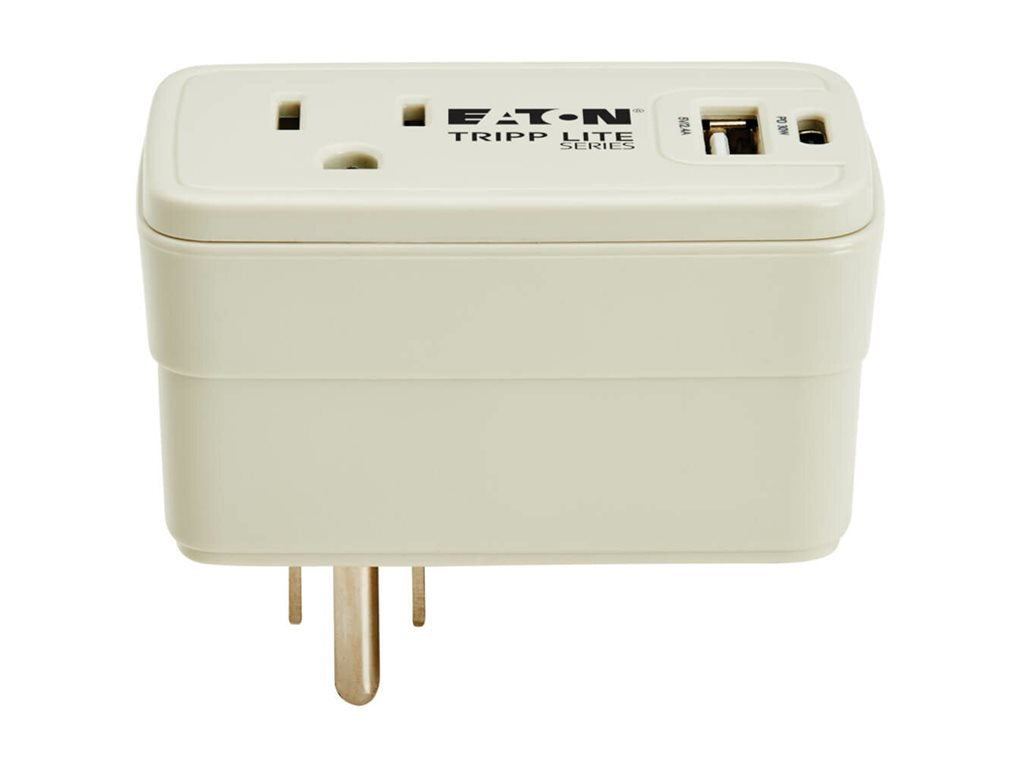 Eaton Tripp Lite Series Power It! Travel Charger and Power Strip 1-Outlet 5-15R USB-C and USB-A Ports 32W Charging irect Plug-In SK10C32