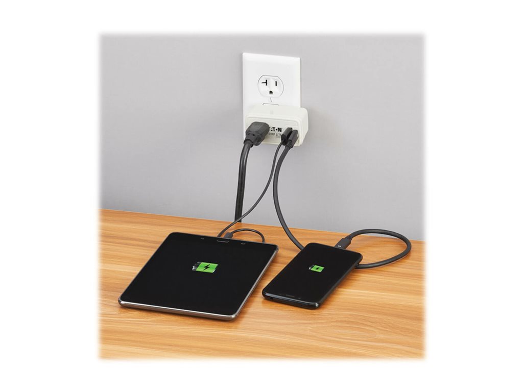 Eaton Tripp Lite Series Power It! Travel Charger and Power Strip 1-Outlet 5-15R USB-C and USB-A Ports 32W Charging irect Plug-In SK10C32