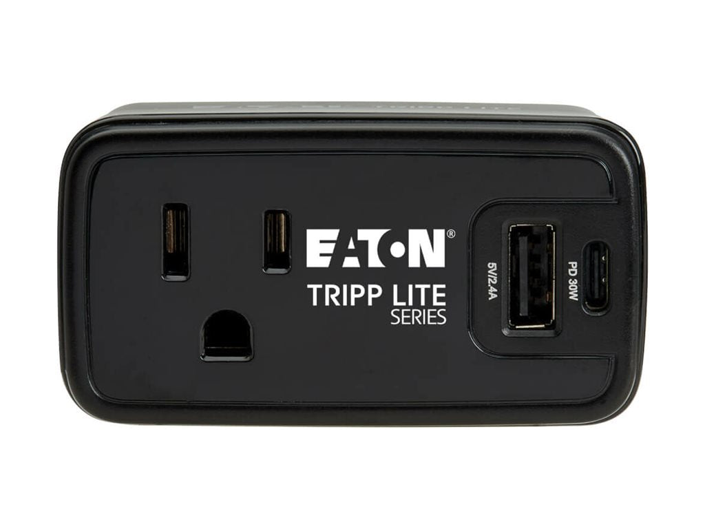Eaton Tripp Lite Series Power It! Travel Charger and Power Strip 1-Outlet 5-15R USB-C and USB-A Ports 32W PD Charging Direct SK10C32B