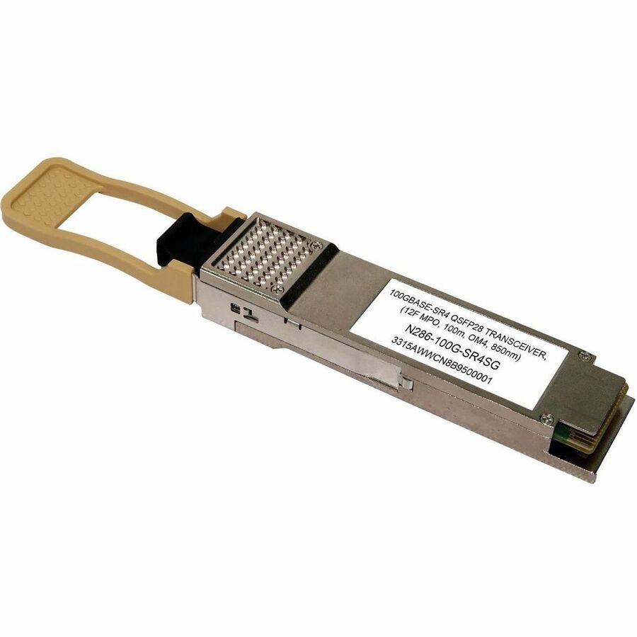 Eaton Tripp Lite Series QSFP28 Transceiver - 100GBase-SR4, MTP/MPO MMF, 100 Gbps, 850 nm, N286-100G-SR4SG