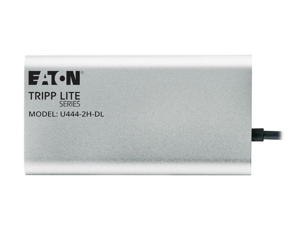 Eaton Tripp Lite Series USB-C Adapter, Dual Display - 4K 60 Hz HDMI, 100W PD Passthrough, Silver - Adapter - TAA Compliant - U444-2H-DL