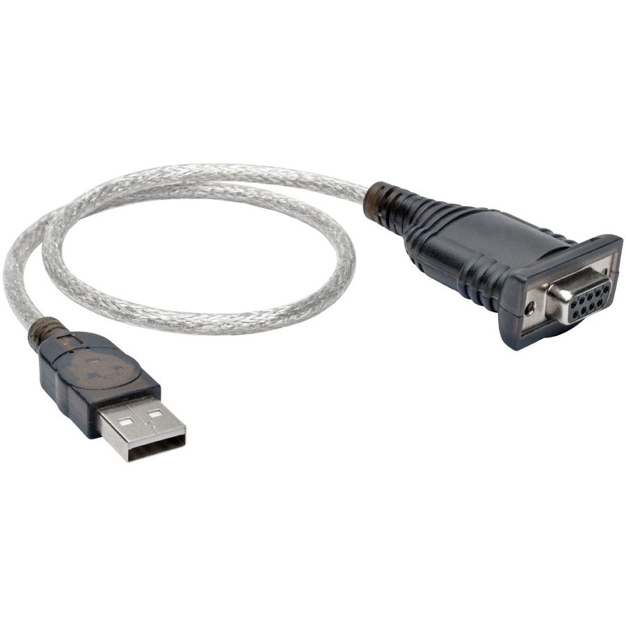 Eaton Tripp Lite Series USB to Null Modem Serial FTDI Adapter Cable with COM Retention (USB-A to DB9 M/F), 18-in. (45.72 cm) U209-18N-NULL