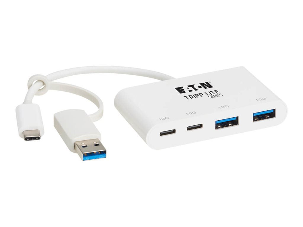 Eaton Tripp Lite series 4-Port USB-C Hub USB 3.2 Gen 2 10Gbps 2 USB-A & 2 USB-C Ports Thunderbolt 3 - Hub - 2 x USB 3.1 Gen 1 U460-004-2A2C-3