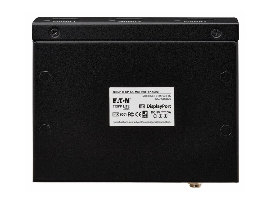 Eaton Tripp Lite series DisplayPort to DisplayPort 3-Port Multi-Monitor Splitter 8K/4K 60Hz DP 1.4 TAA - Video/audio splitter B156-003-8K