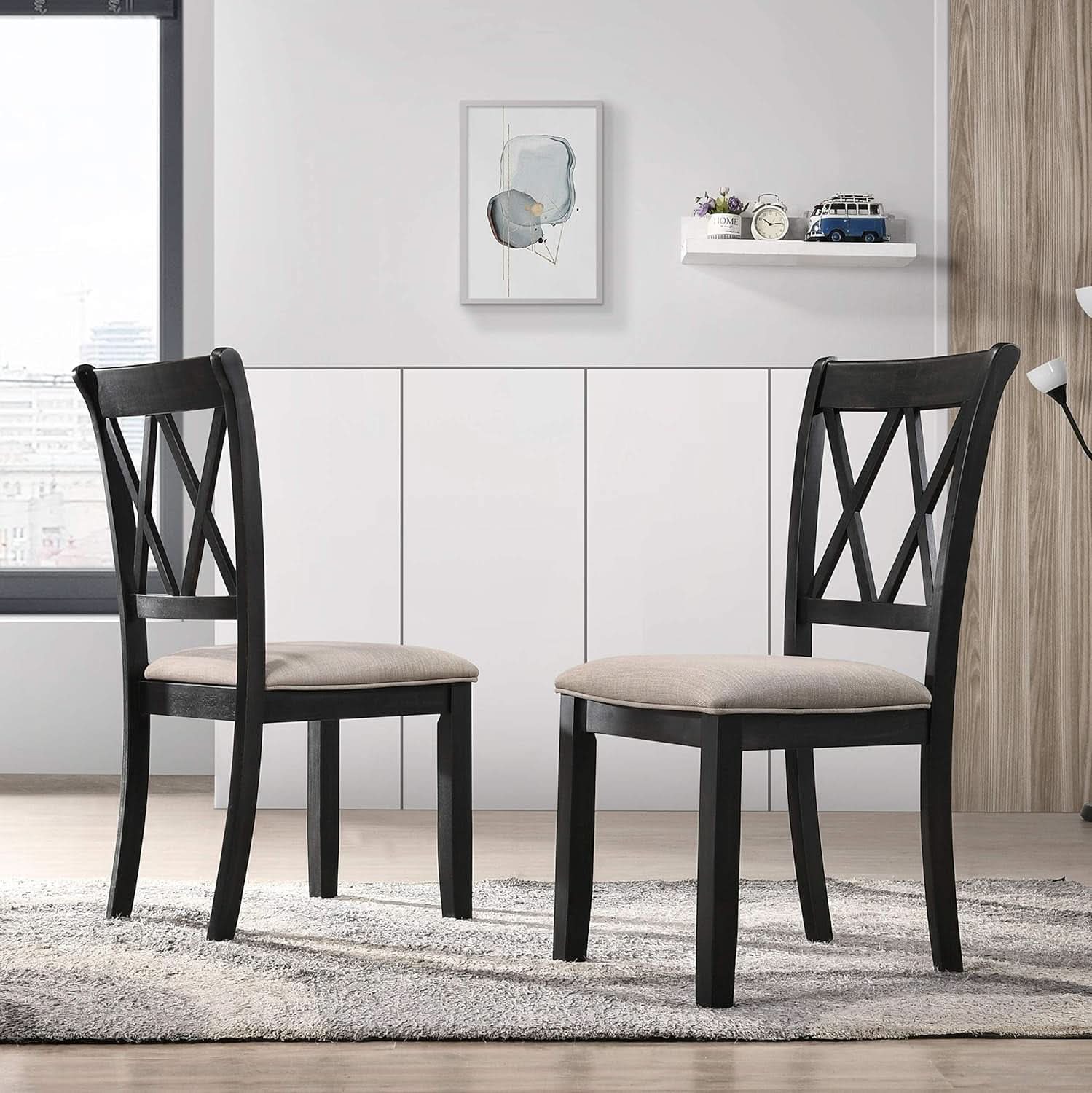 Ebony Five Piece Cross Buck Timbercrafted Dining Set