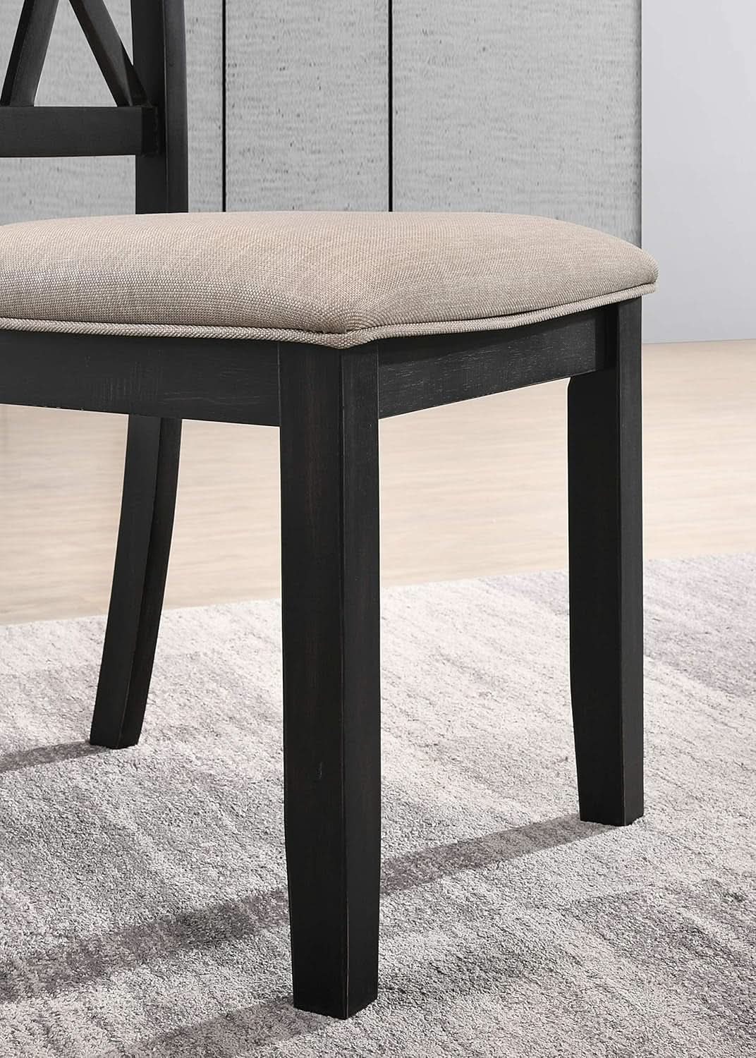Ebony Five Piece Cross Buck Timbercrafted Dining Set