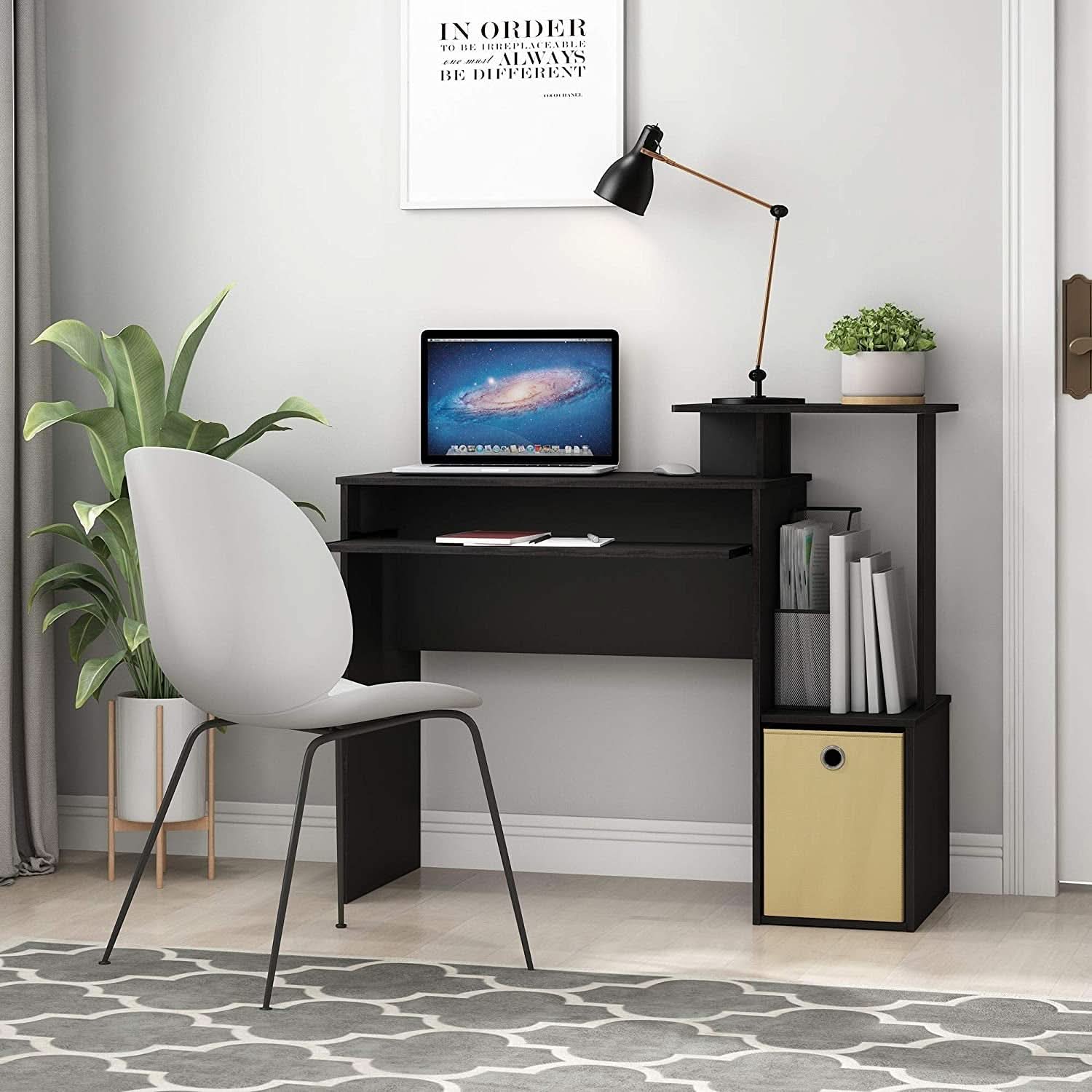 Econ Multipurpose Home Office Writing Desk Black Brown