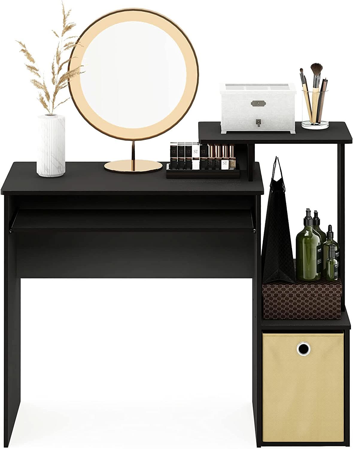 Econ Multipurpose Home Office Writing Desk Black Brown