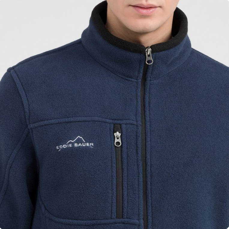 Eddie Bauer® Full-Zip Fleece Jacket – Cozy Warmth, Everyday Adventure
