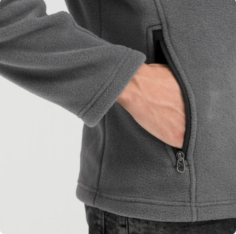 Eddie Bauer® Full-Zip Fleece Jacket – Cozy Warmth, Everyday Adventure