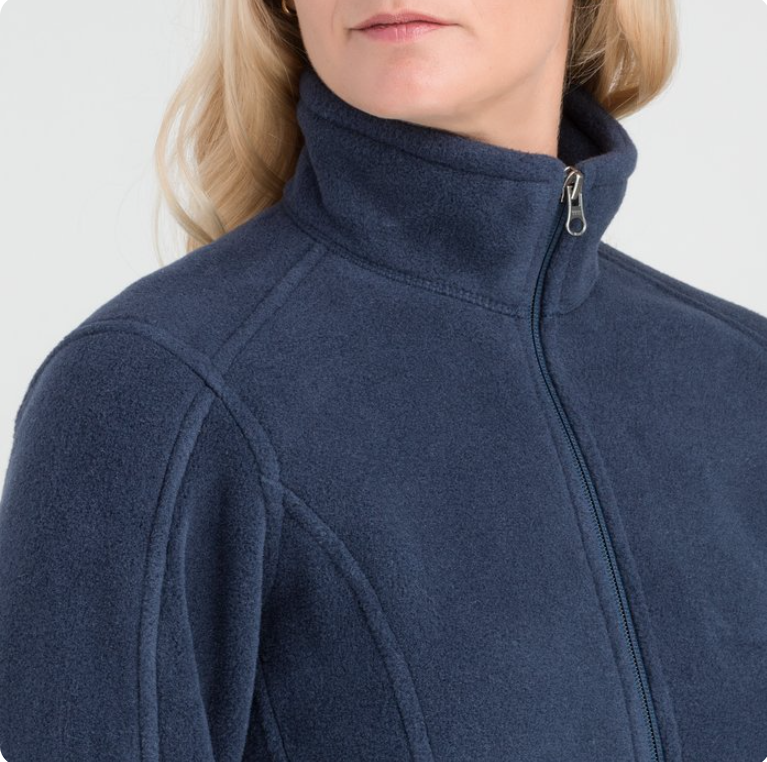 Eddie Bauer® Ladies Full-Zip Fleece Jacket – Cozy Warmth Meets Effortless Everyday Style