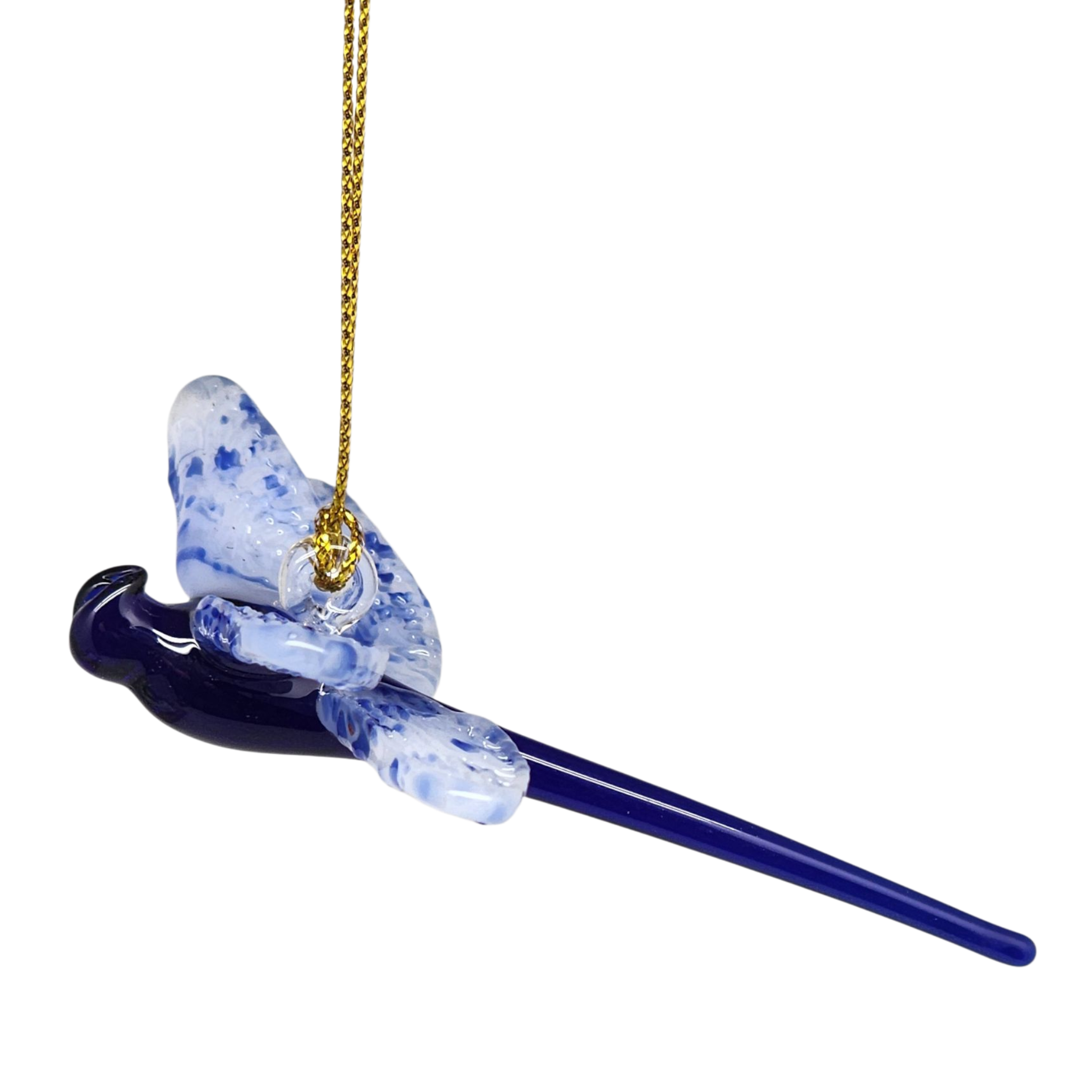 Egyptian Glass Dragonfly Ornament - Blue